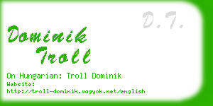 dominik troll business card